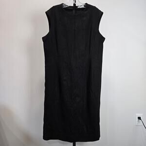 MM. LaFleur The Greenlay Dress Texture Ponte‎ Charcoal Gray Sleeveless Sheath 16